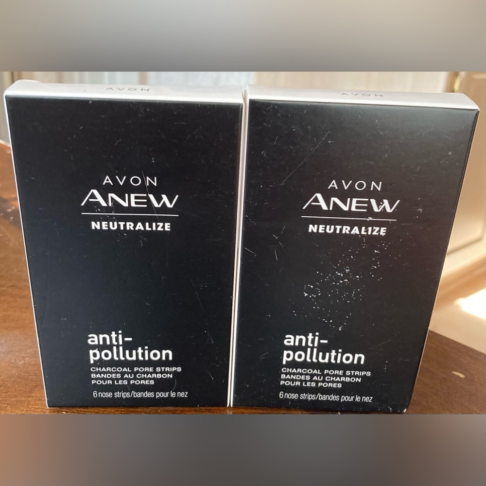 NWT Avon ANEW anti-pollution charcoal pore strips lot of 2